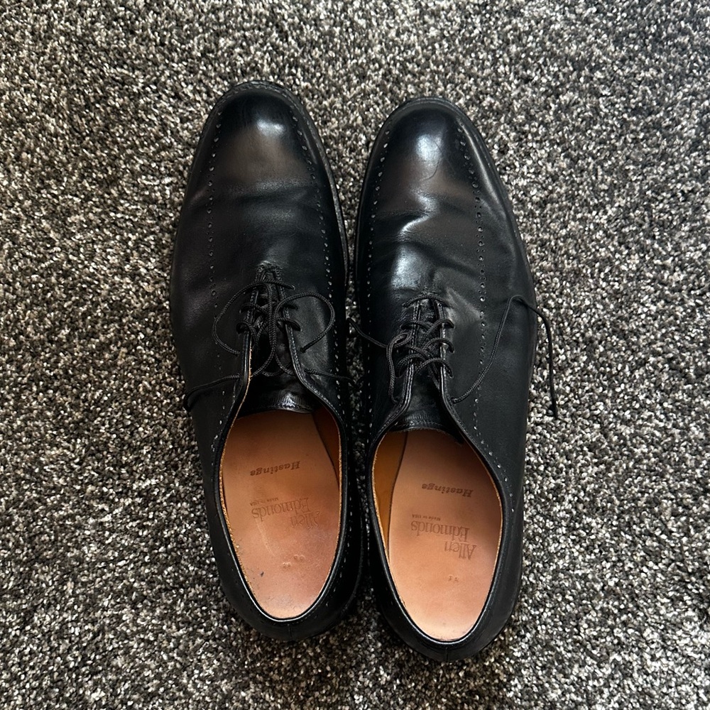 Allen Edmonds Black Oxford Dress Shoes Leather